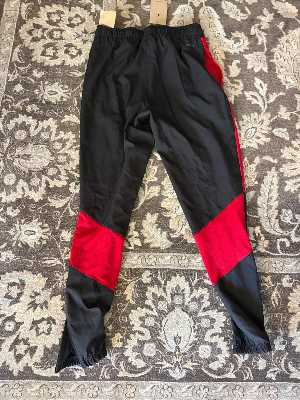 Jordan Black and Red Jumpman Paneled Track Pants